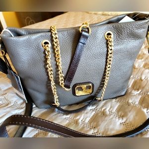 NWT Valentina handmade luxurious crossbody Italian Leather bag.